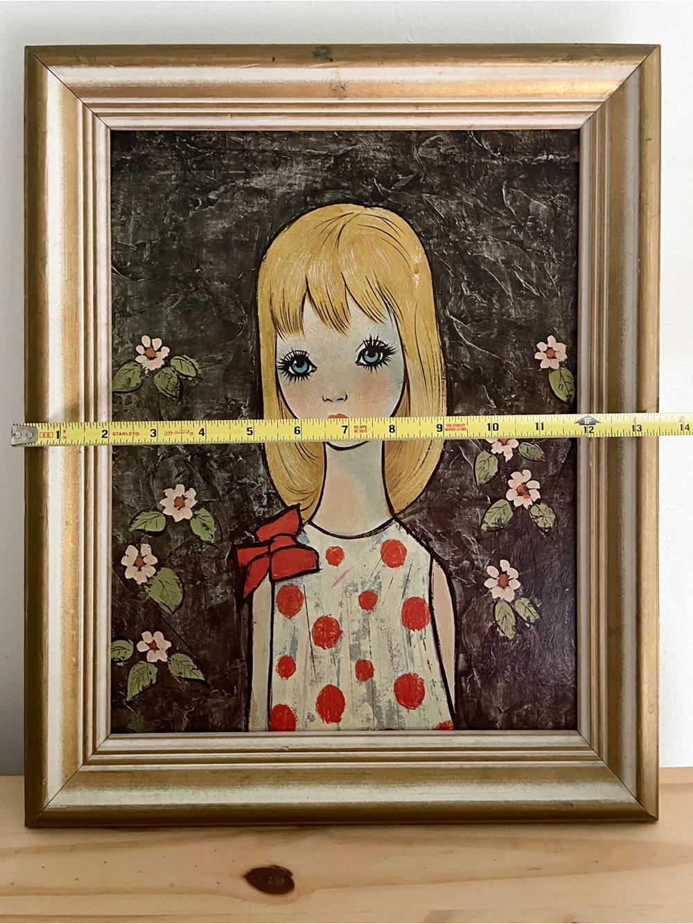 Vintage 1960s Goddard "Susie" Big Eye Girl Framed Art Print MCM Kitsch Retro - Picture 8 of 10